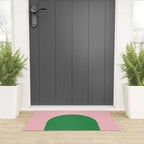 Minimal Modern Archway Color Block in Pink and Green Welcome Mat Gallery Image 3