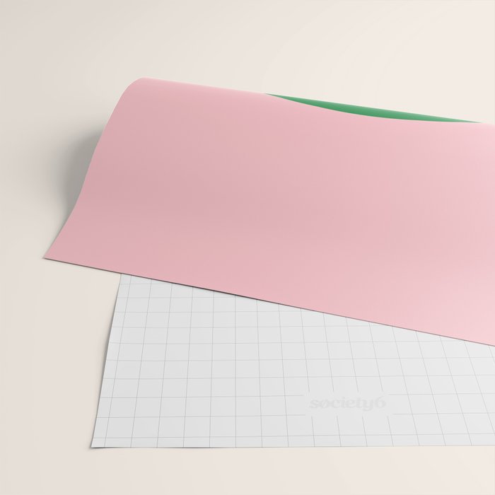 Minimal Modern Archway Color Block in Pink and Green Wrapping Paper Gallery Image 2