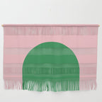 Minimal Modern Archway Color Block in Pink and Green Wall Hanging Gallery Image 1