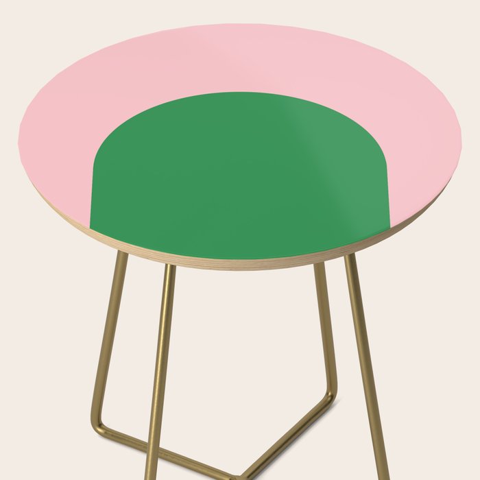 Minimal Modern Archway Color Block in Pink and Green Side Table Gallery Image 2