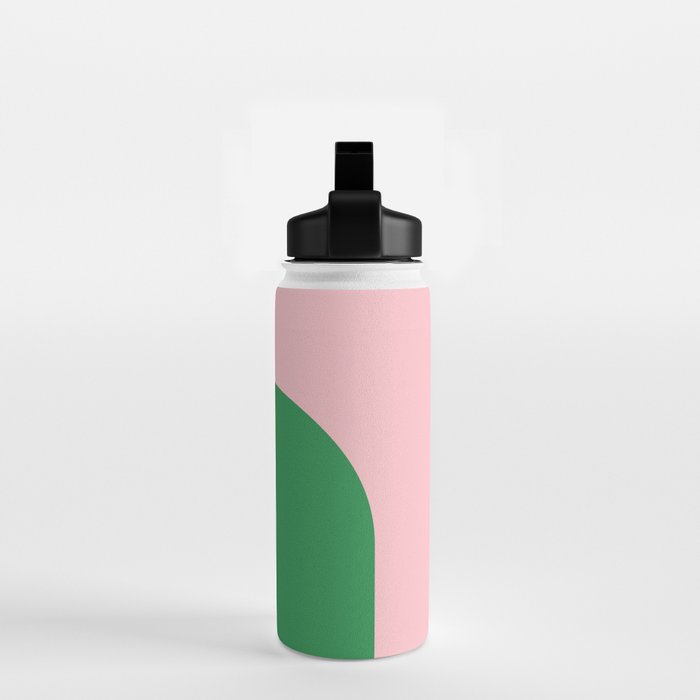 Minimal Modern Archway Color Block in Pink and Green Water Bottle Gallery Image 2