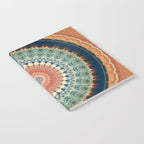 Dark Indigo Blue Orange Mandala Notebook Gallery Image 2