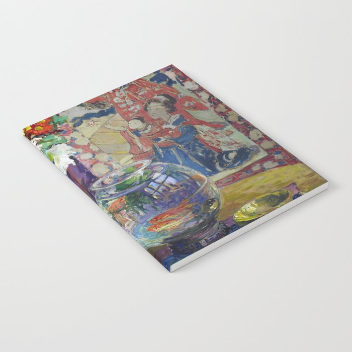 Fish, Fruits, and Flowers (c.1923) painting in high resolution by Kathryn E. Cherry.  Notebook Gallery Image 2
