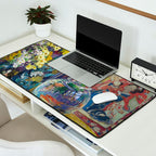 Fish, Fruits, and Flowers (c.1923) painting in high resolution by Kathryn E. Cherry.  Desk Mat Gallery Image 2