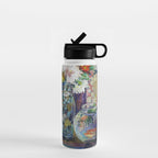 Fish, Fruits, and Flowers (c.1923) painting in high resolution by Kathryn E. Cherry.  Water Bottle Gallery Image 1