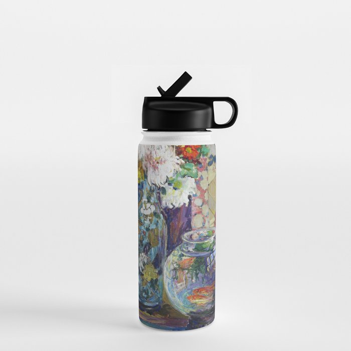 Fish, Fruits, and Flowers (c.1923) painting in high resolution by Kathryn E. Cherry.  Water Bottle Gallery Image 1