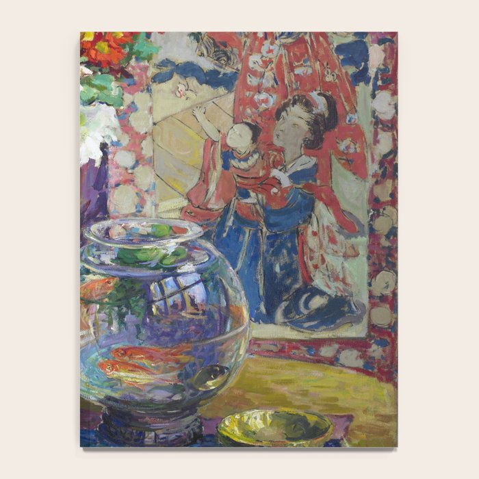 Fish, Fruits, and Flowers (c.1923) painting in high resolution by Kathryn E. Cherry.  Notebook Gallery Image 4