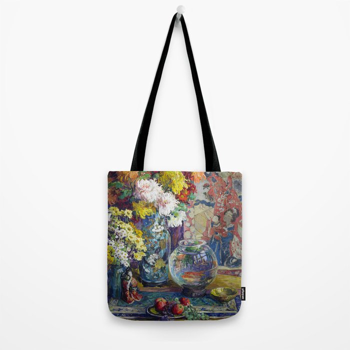 Fish, Fruits, and Flowers (c.1923) painting in high resolution by Kathryn E. Cherry.  Tote Bag Gallery Image 2