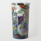 Fish, Fruits, and Flowers (c.1923) painting in high resolution by Kathryn E. Cherry.  Travel Mug Gallery Image 1