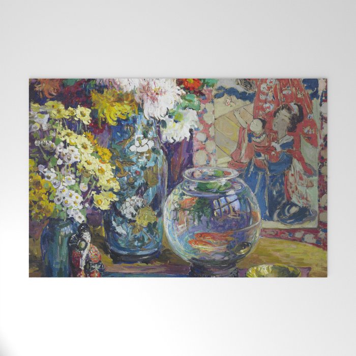 Fish, Fruits, and Flowers (c.1923) painting in high resolution by Kathryn E. Cherry.  Welcome Mat Gallery Image 1