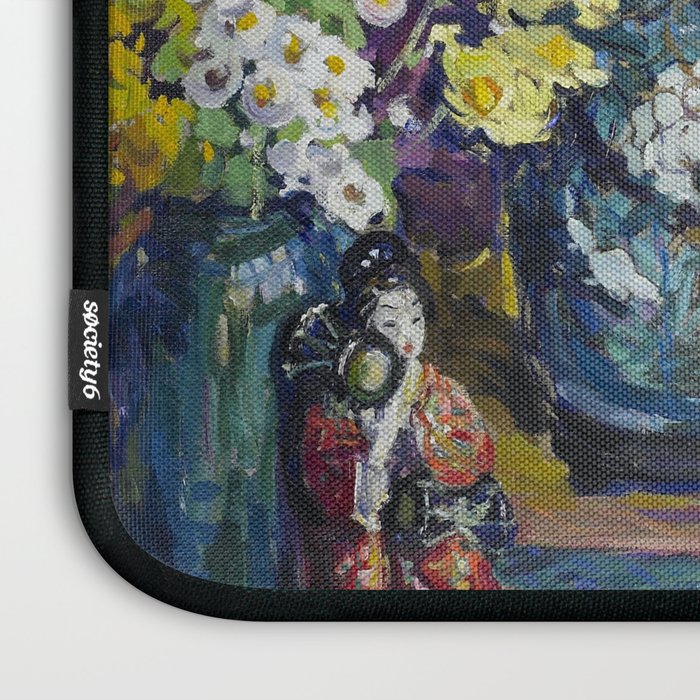 Fish, Fruits, and Flowers (c.1923) painting in high resolution by Kathryn E. Cherry.  Laptop Sleeve Gallery Image 3