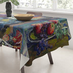 Fish, Fruits, and Flowers (c.1923) painting in high resolution by Kathryn E. Cherry.  Tablecloth Gallery Image 3