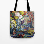 Fish, Fruits, and Flowers (c.1923) painting in high resolution by Kathryn E. Cherry.  Tote Bag Gallery Image 1
