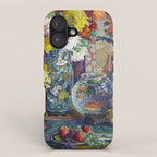Fish, Fruits, and Flowers (c.1923) painting in high resolution by Kathryn E. Cherry.  iPhone Case Gallery Image 1