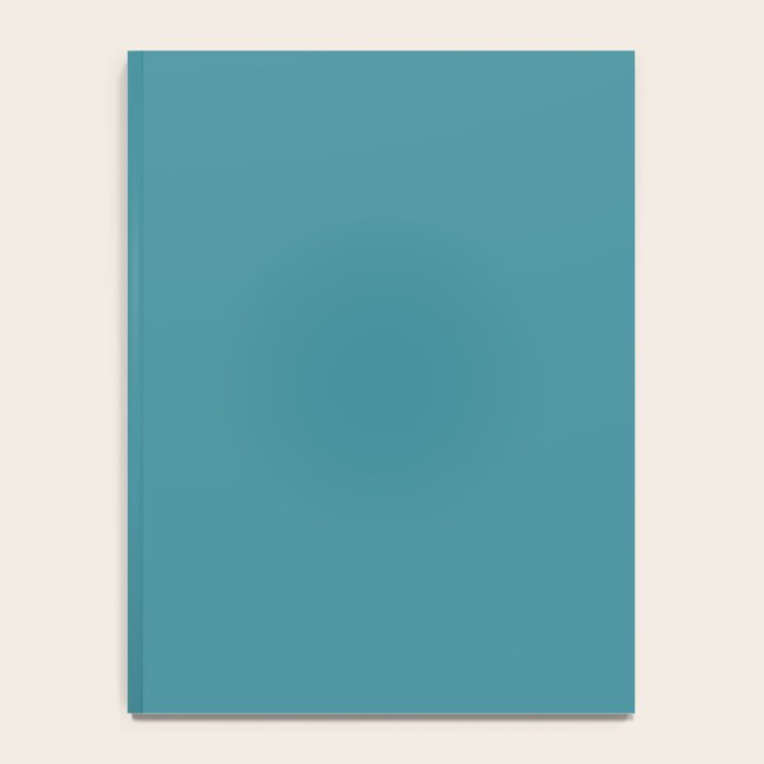 Minimal, Solid Color, Vivid Teal Notebook Gallery Image 4