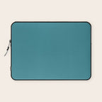 Minimal, Solid Color, Vivid Teal Laptop Sleeve Gallery Image 1