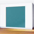 Minimal, Solid Color, Vivid Teal Wall Mural Gallery Image 2