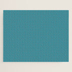 Minimal, Solid Color, Vivid Teal Jigsaw Puzzle Gallery Image 1