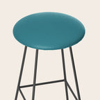 Minimal, Solid Color, Vivid Teal Stool Gallery Image 2