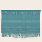 Minimal, Solid Color, Vivid Teal Wall Hanging Gallery Image 1