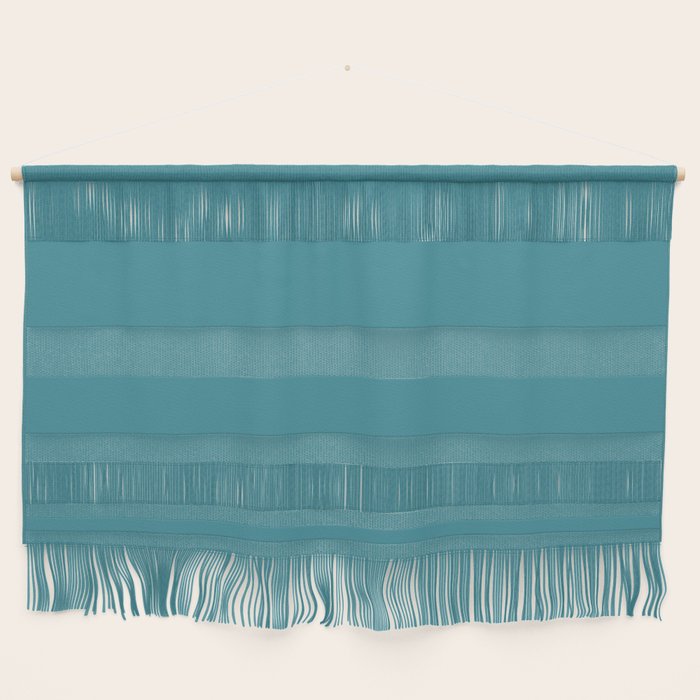 Minimal, Solid Color, Vivid Teal Wall Hanging Gallery Image 1