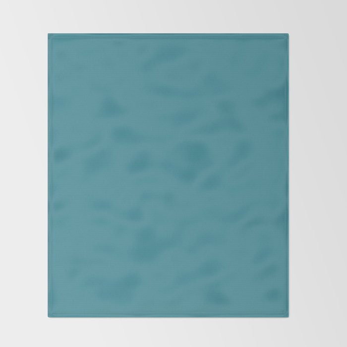 Minimal, Solid Color, Vivid Teal Throw Blanket Gallery Image 2
