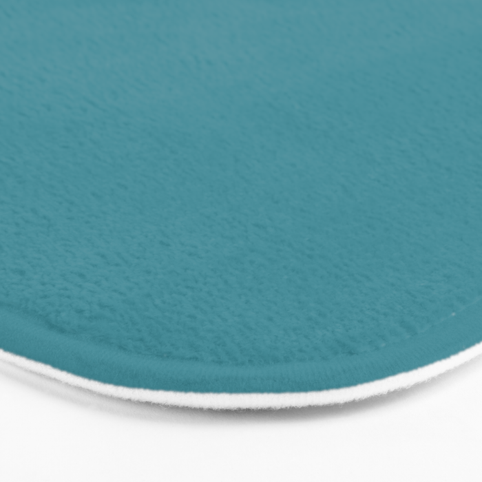 Minimal, Solid Color, Vivid Teal Bath Mat Gallery Image 3