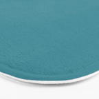 Minimal, Solid Color, Vivid Teal Bath Mat Gallery Image 3