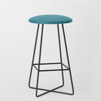 Minimal, Solid Color, Vivid Teal Stool Gallery Image 1