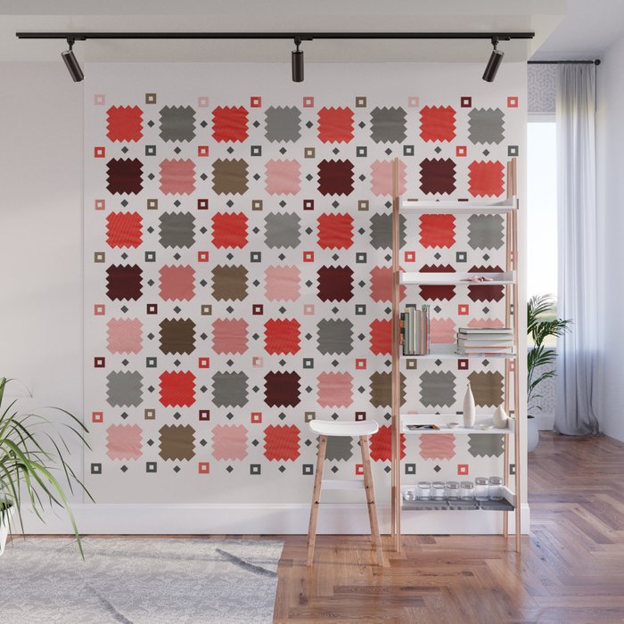 Christmas Quilt - pattern no3 Wall Mural Gallery Image 1