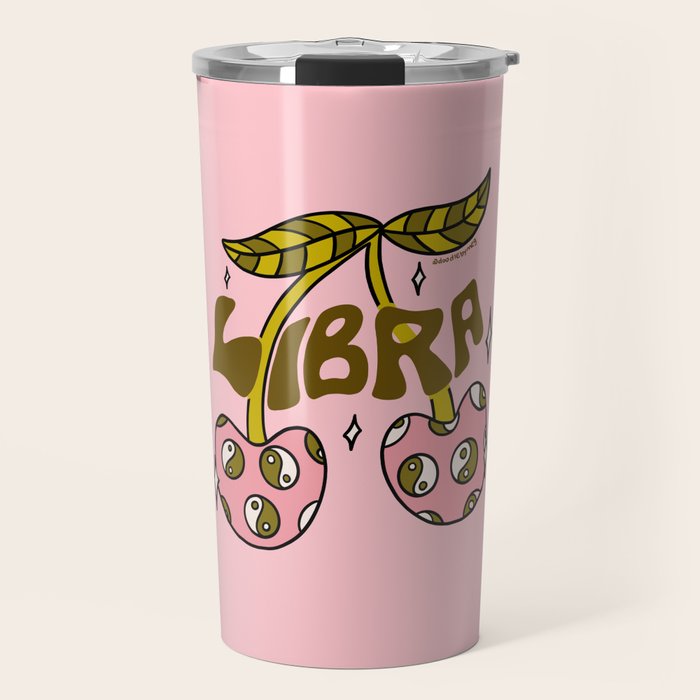Libra Cherries Travel Mug Gallery Image 1