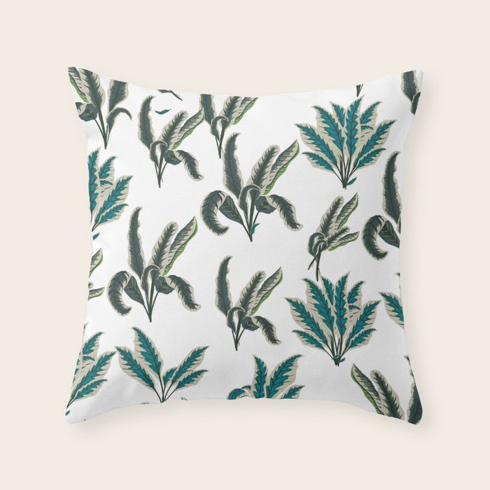 Botanical Plants Throw Pillow Gallery Image 1
