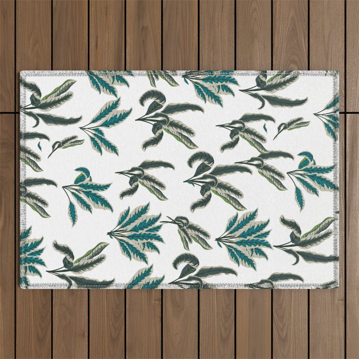 Botanical Plants Outdoor Rug Gallery Image 1