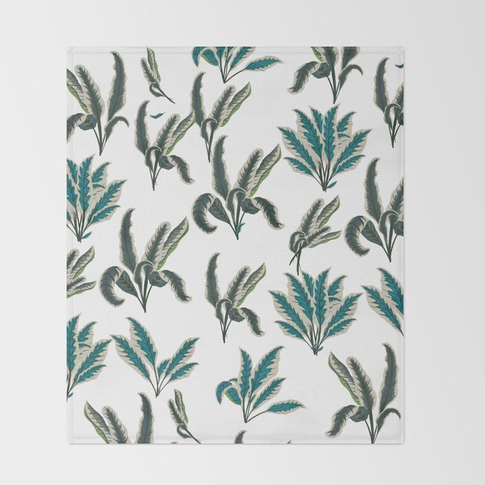 Botanical Plants Throw Blanket Gallery Image 2