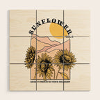 Sunflower Wood Wall Art Gallery Image 1