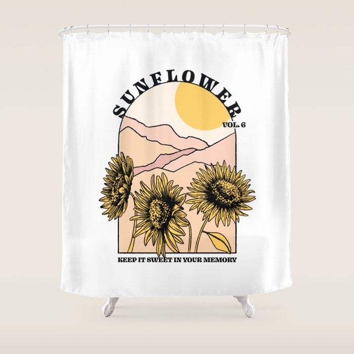Sunflower Shower Curtain Gallery Image 1
