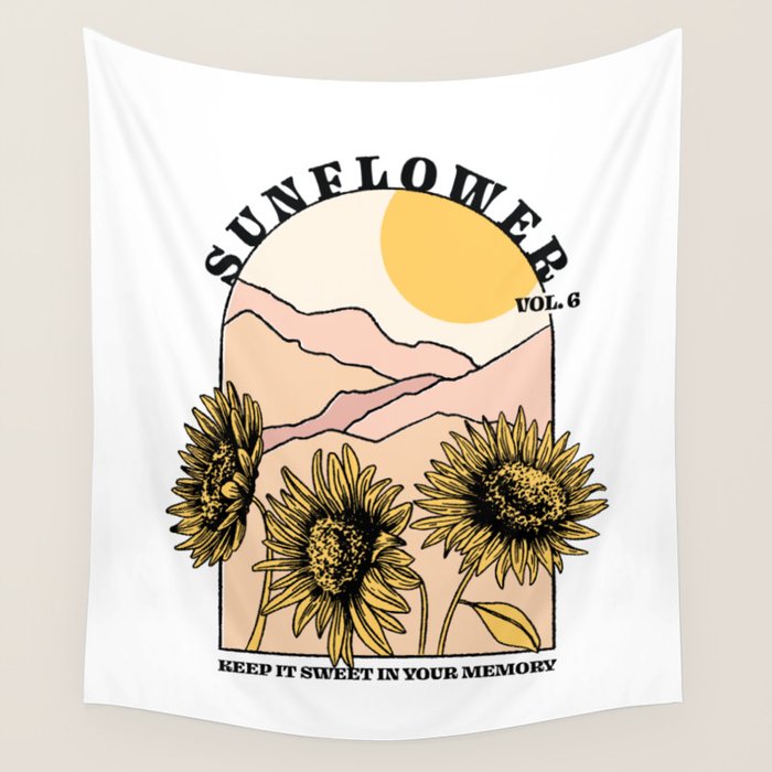 Sunflower Wall Tapestry Gallery Image 1