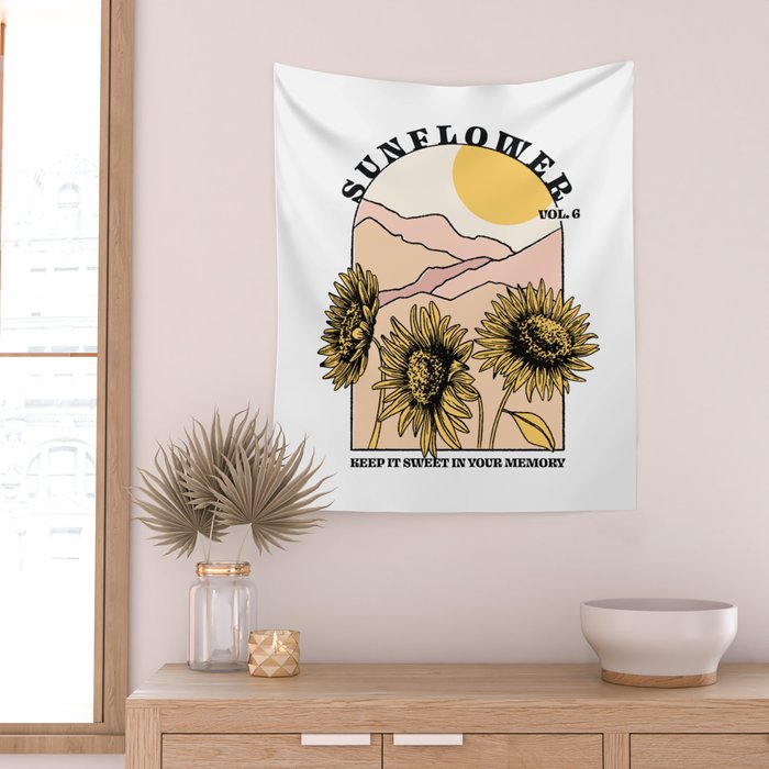 Sunflower Wall Tapestry Gallery Image 2