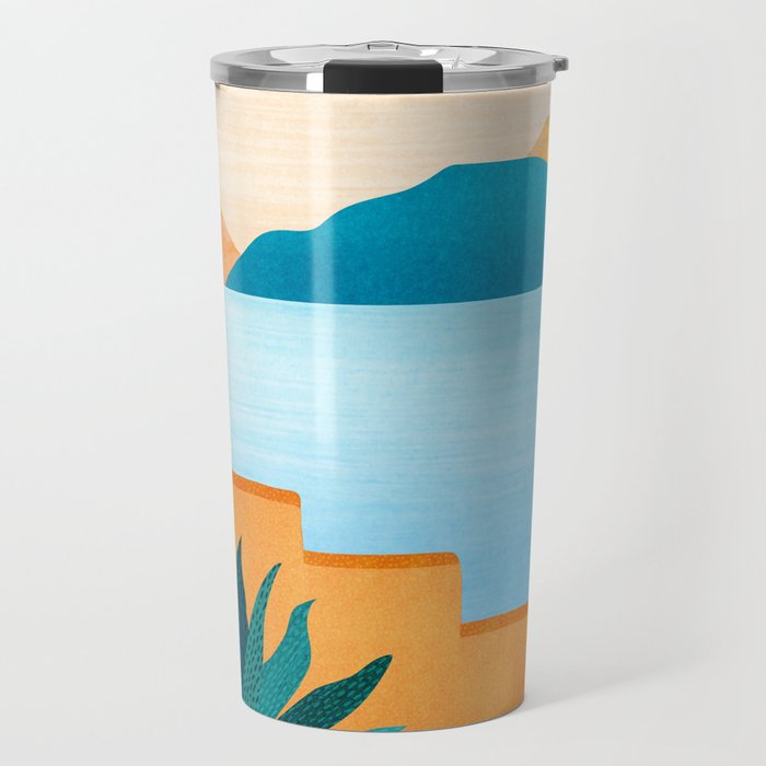 Cabo Desert Landscape Illustration Travel Mug Gallery Image 1