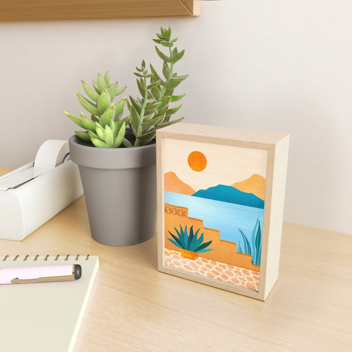 Cabo Desert Landscape Illustration Mini Art Print Gallery Image 2