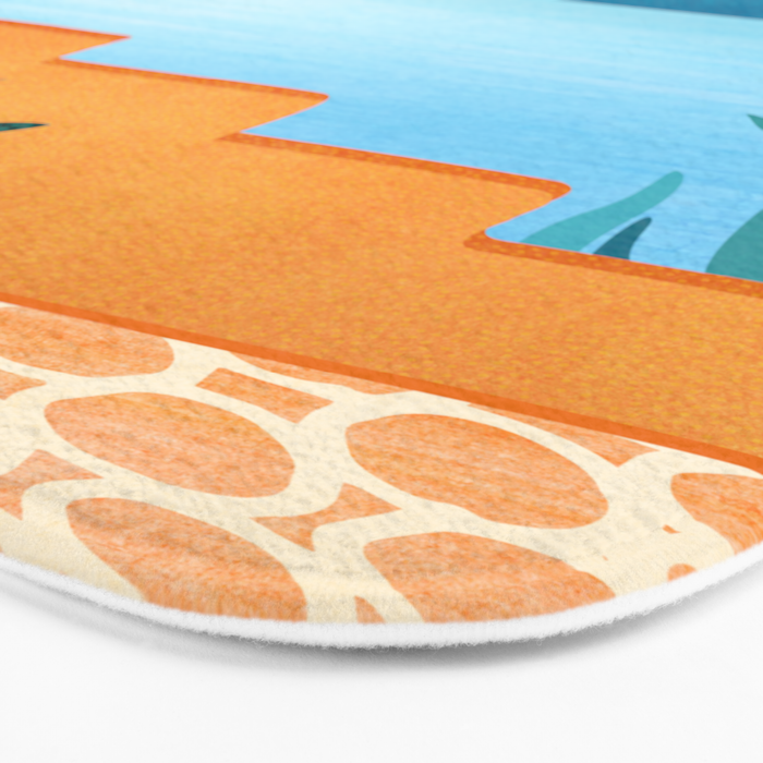 Cabo Desert Landscape Illustration Bath Mat Gallery Image 3