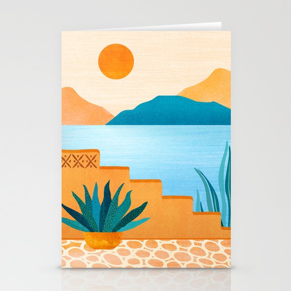Cabo Desert Landscape Illustration Stationery Card Gallery Image 2