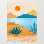 Cabo Desert Landscape Illustration Poster Gallery Image 4