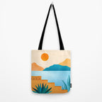 Cabo Desert Landscape Illustration Tote Bag Gallery Image 2