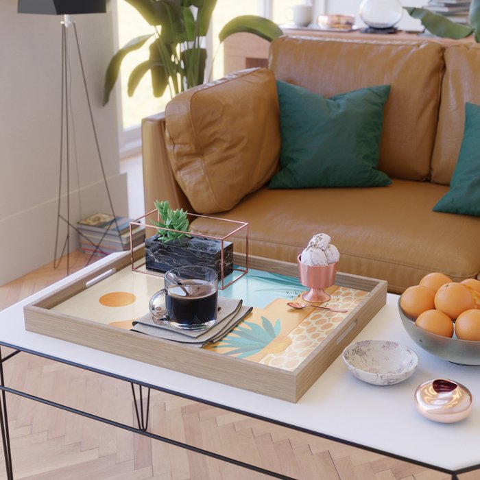 Cabo Desert Landscape Illustration Serving Tray Gallery Image 2