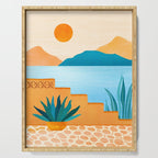 Cabo Desert Landscape Illustration Serving Tray Gallery Image 1