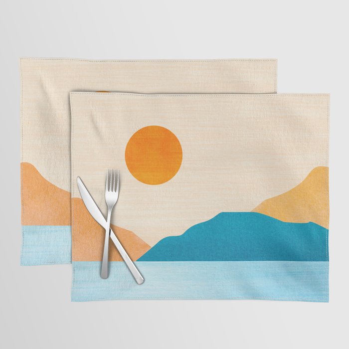 Cabo Desert Landscape Illustration Placemat Gallery Image 1