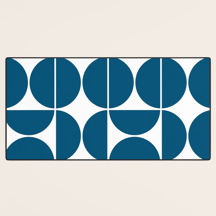 Mid Century Modern Blue Square Desk Mat Gallery Image 3