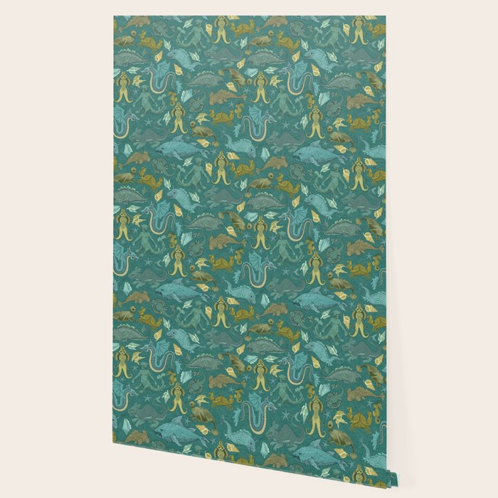 Deepsea Cryptids in Sea Green Wallpaper Gallery Image 2
