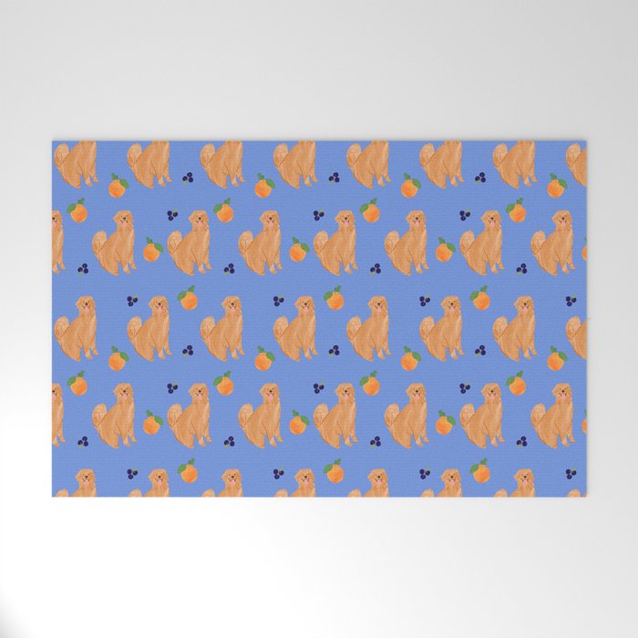 Golden Retriever and fruits Welcome Mat Gallery Image 1